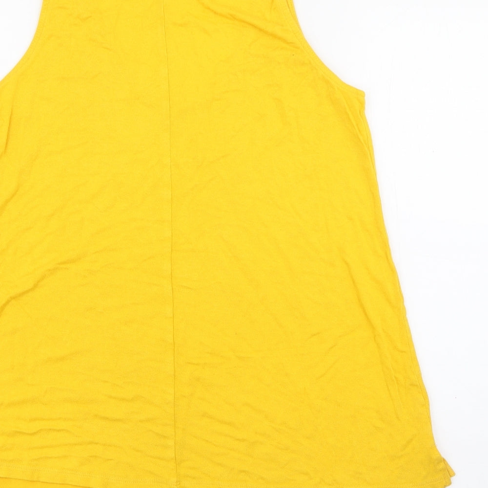 George Womens Yellow  Viscose Camisole Tank Size 10 V-Neck