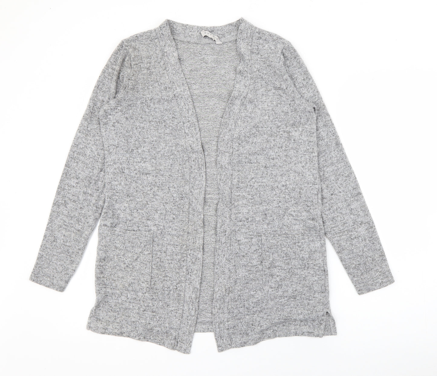 Nutmeg Womens Grey V-Neck  Polyester Cardigan Jumper Size 10