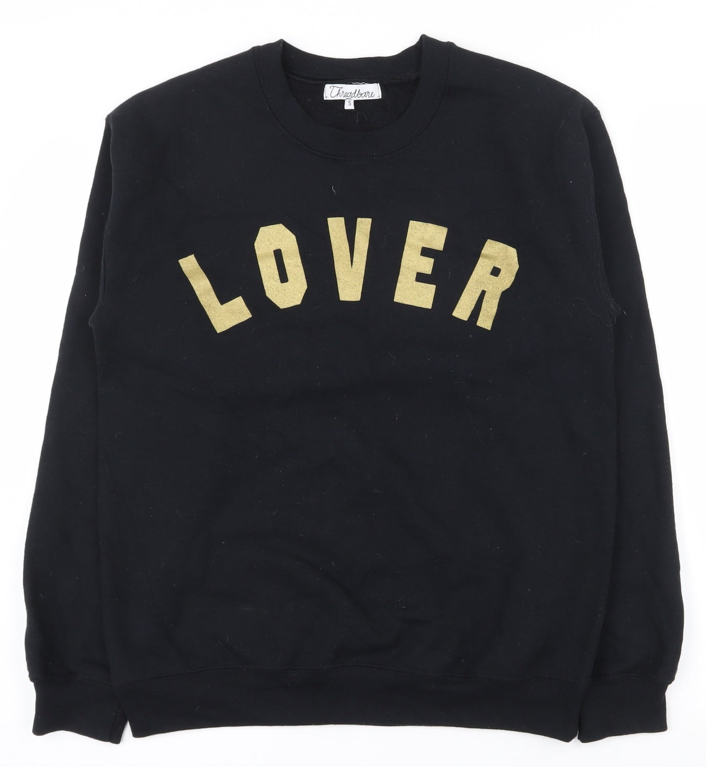 Threadbare Womens Black  Polyester Pullover Sweatshirt Size S  Pullover