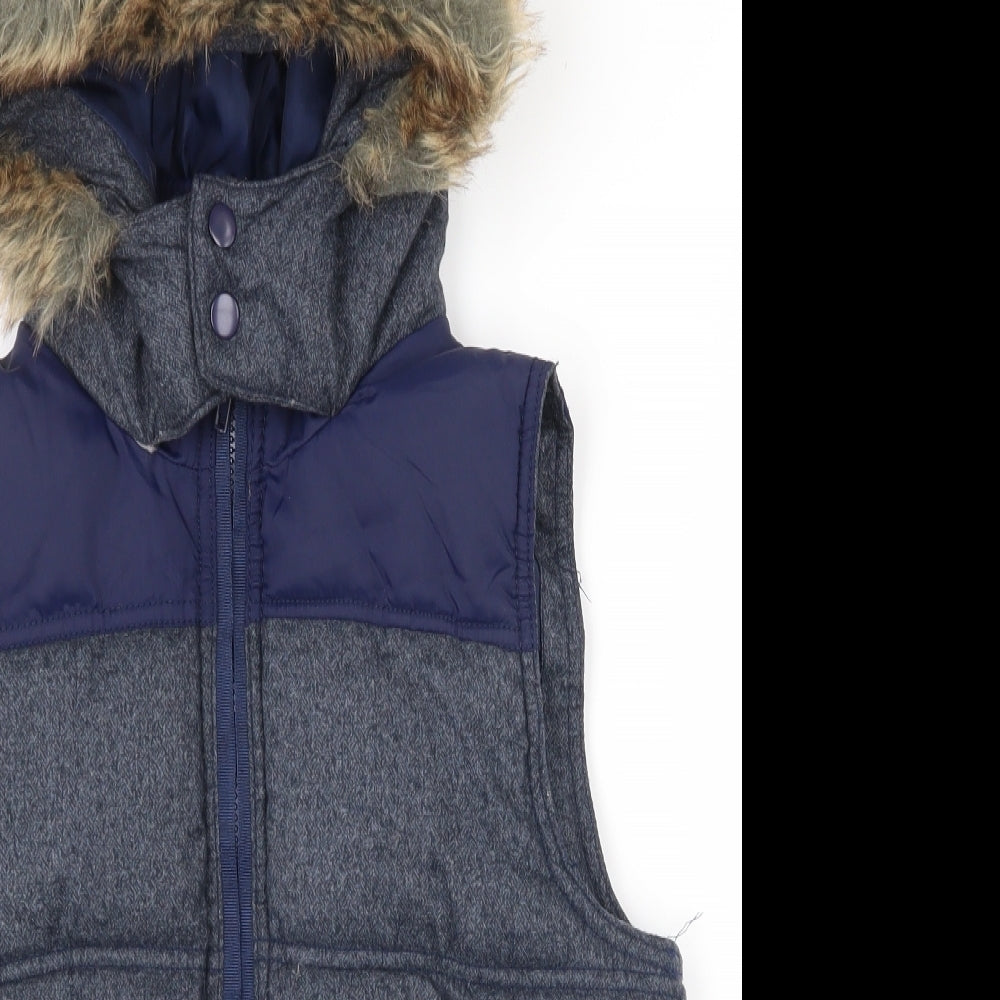 Primark Boys Grey   Gilet Coat Size 10-11 Years  Zip
