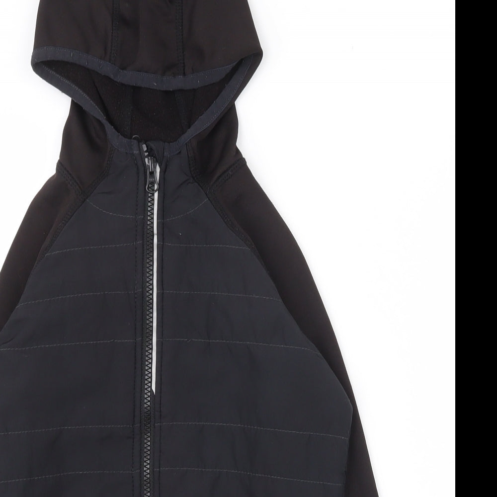 Crane Boys Black   Jacket Coat Size 9-10 Years  Zip