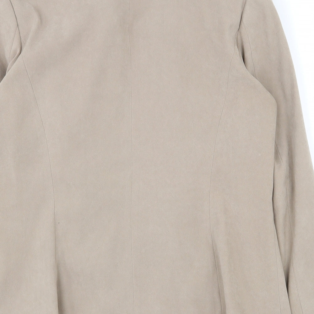 Mia Moda Womens Beige   Jacket  Size 12  Zip