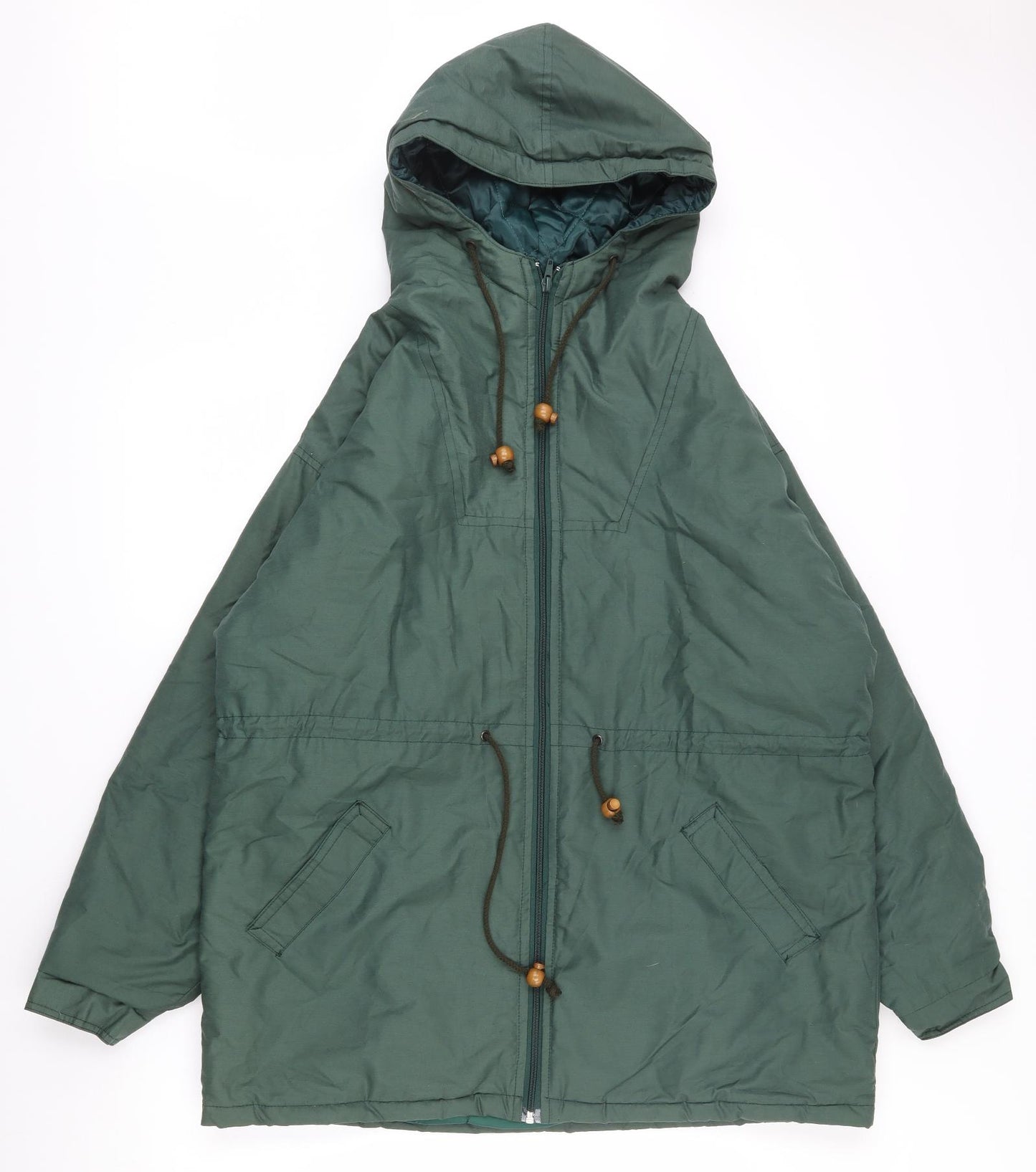 Casual Womens Green   Anorak Coat Size 14  Zip
