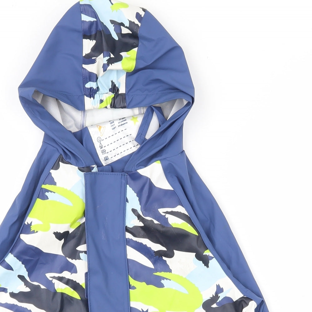 Lupilu Boys Multicoloured Animal Print  Rain Coat Coat Size 2-3 Years  Zip - 2-4y