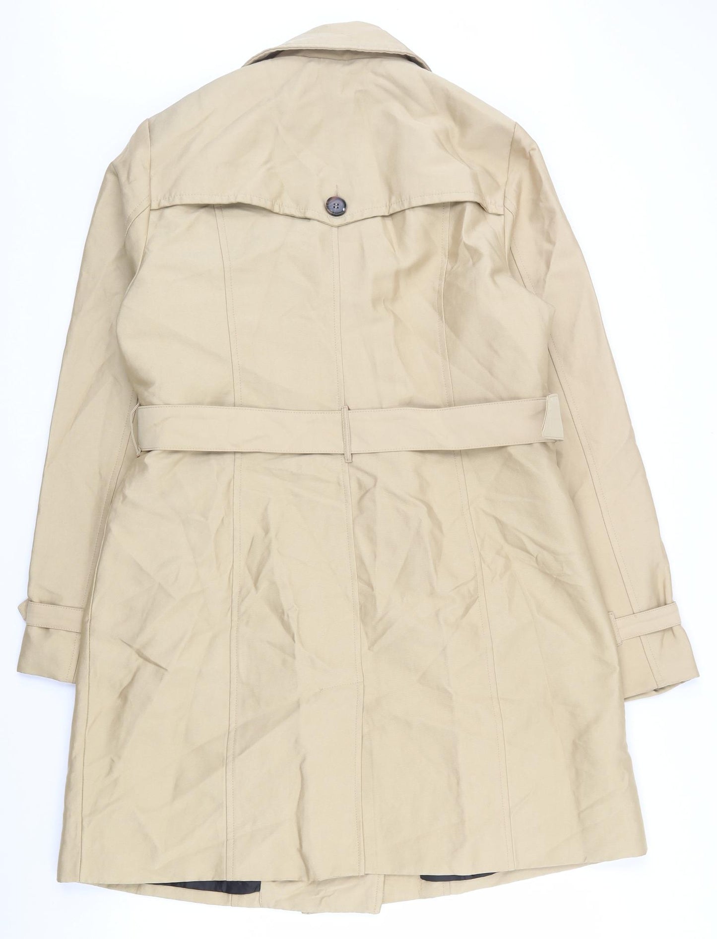 New Look Womens Beige   Trench Coat Coat Size 14  Button