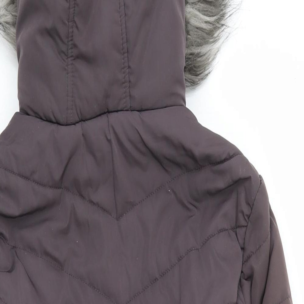New Look Girls Brown   Parka Coat Size 12-13 Years  Zip