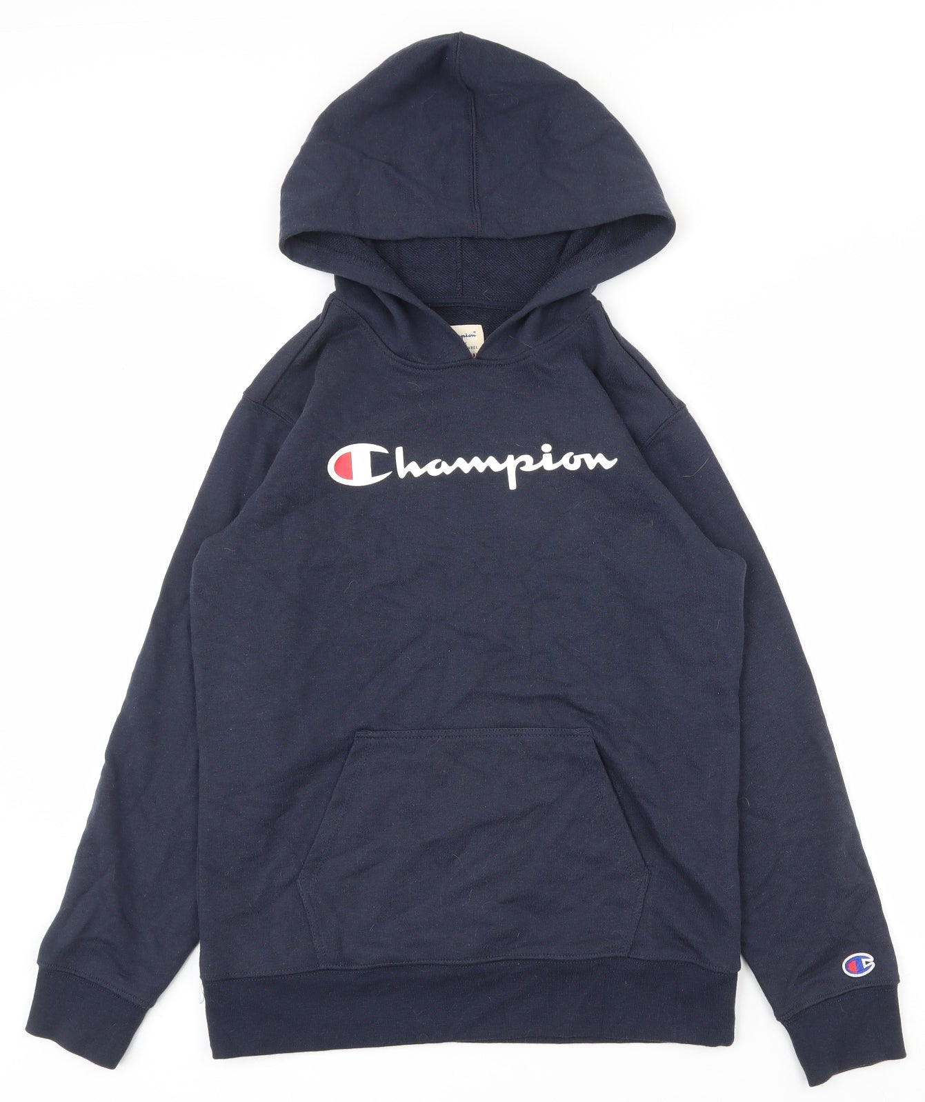 Champion Girls Blue  Cotton Pullover Hoodie Size 12-13 Years  Pullover