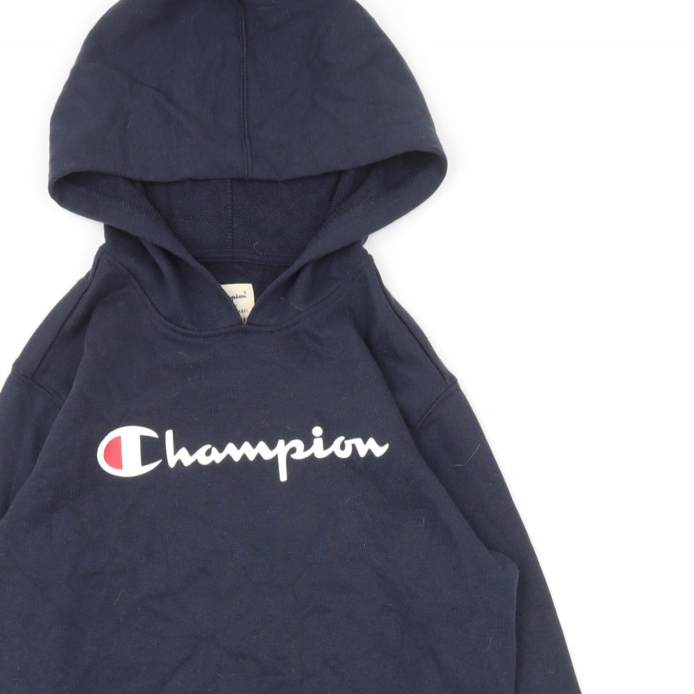 Champion Girls Blue  Cotton Pullover Hoodie Size 12-13 Years  Pullover