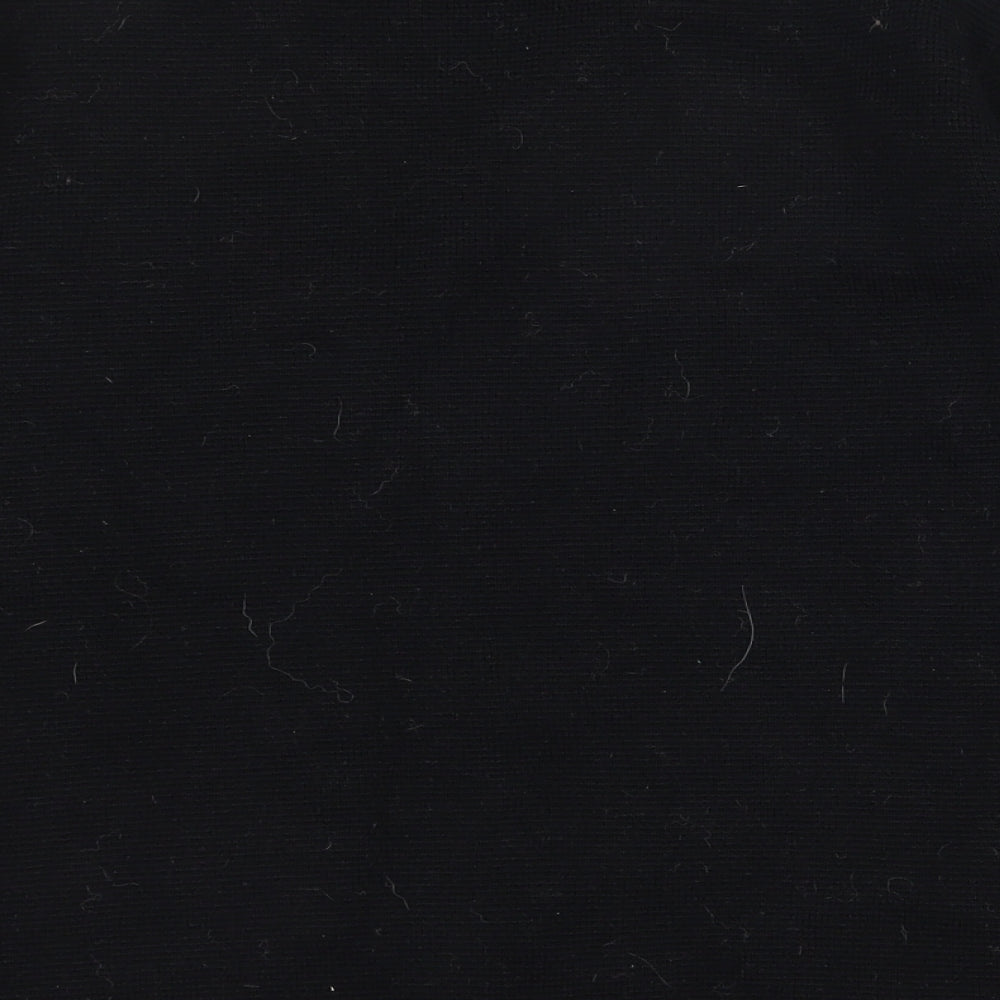 Marks and Spencer Womens Black Collared  Acrylic Cardigan Jumper Size 16