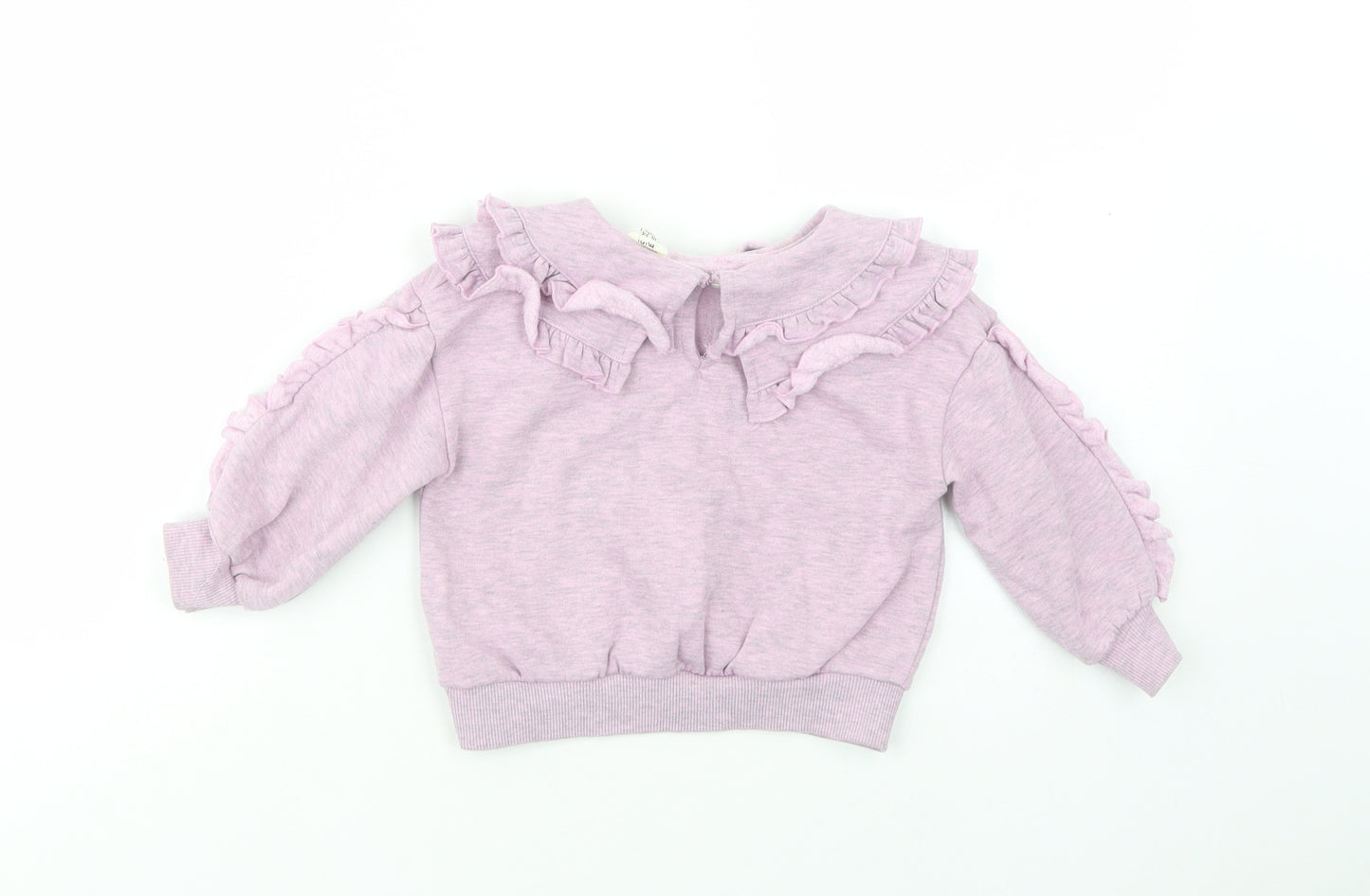 River Island Baby Purple  Cotton Pullover Jumper Size 18-24 Months  Button
