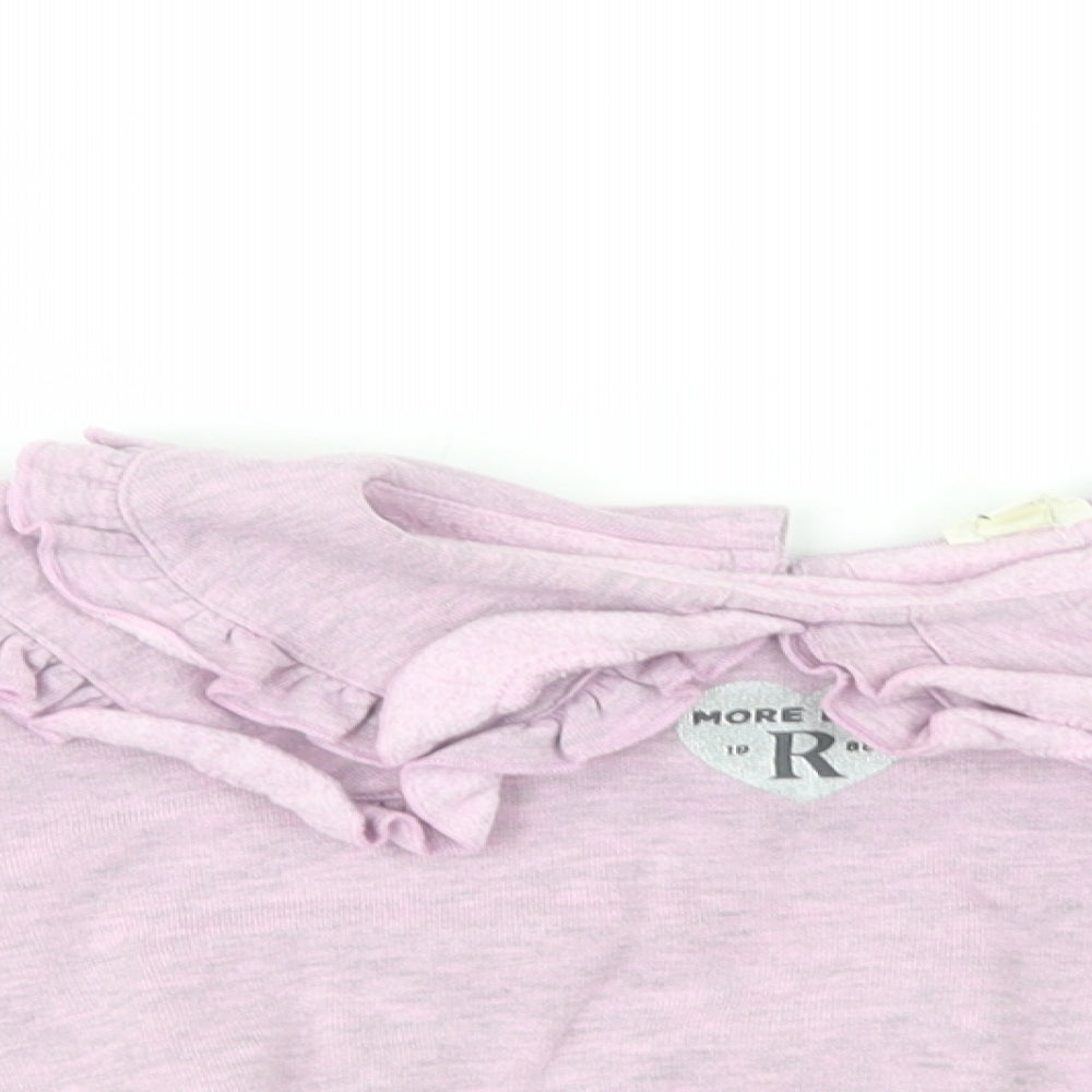 River Island Baby Purple  Cotton Pullover Jumper Size 18-24 Months  Button