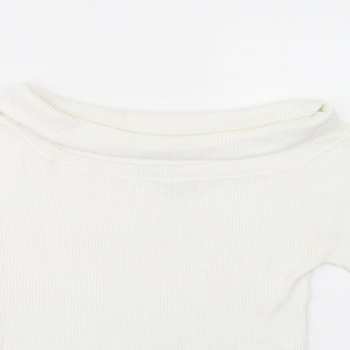NEXT Womens White Roll Neck  Viscose Pullover Jumper Size 16