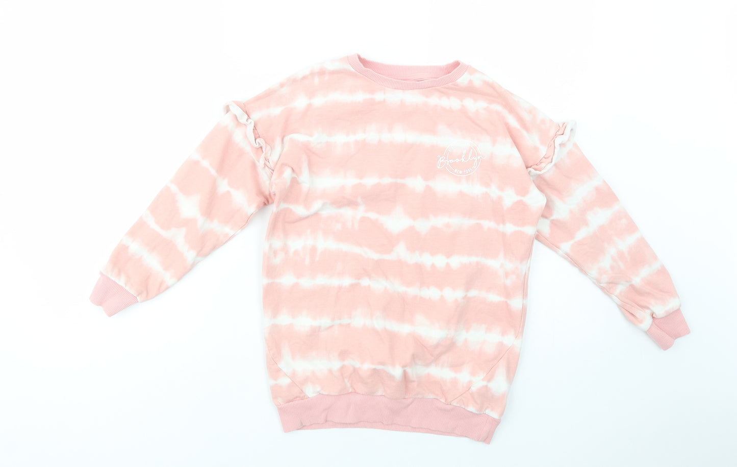 F&F Girls Pink Batik Cotton Pullover Sweatshirt Size 9-10 Years  Pullover - Brooklyn NYC