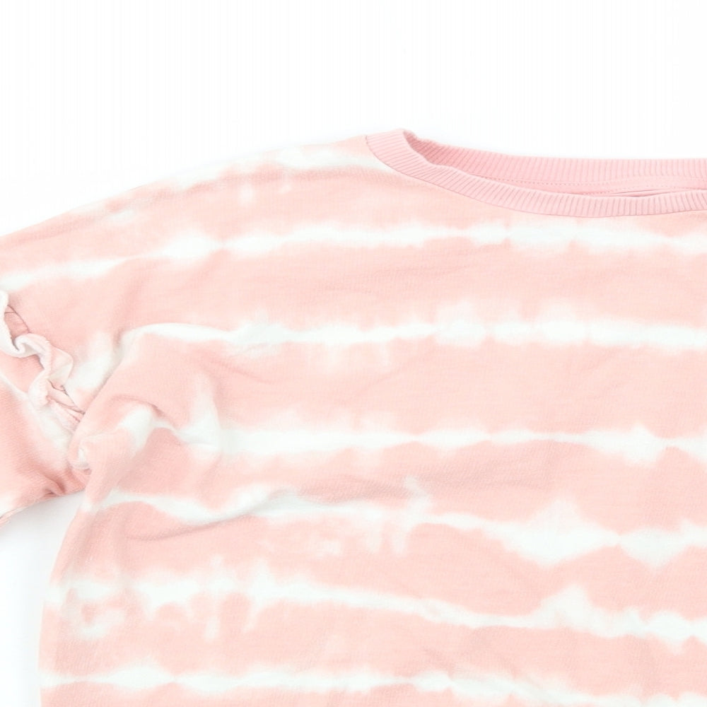F&F Girls Pink Batik Cotton Pullover Sweatshirt Size 9-10 Years  Pullover - Brooklyn NYC