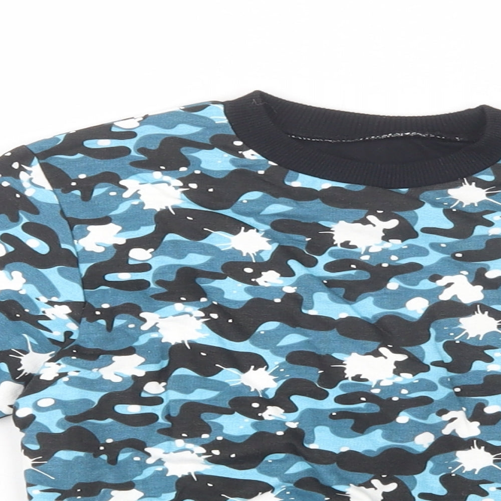 Studio Boys Blue Camouflage Cotton Pullover Sweatshirt Size 2 Years  Pullover