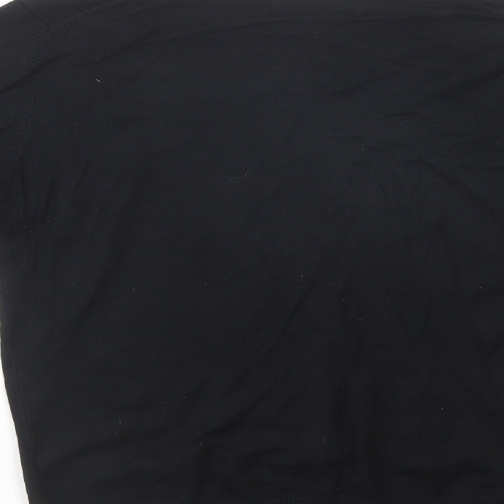 Marks and Spencer Womens Black V-Neck  Viscose Pullover Jumper Size 12