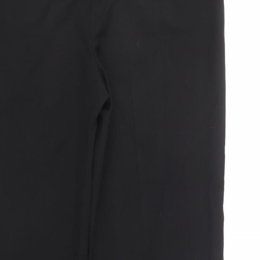 F&F Womens Black  Polyester Dress Pants Trousers Size 10 L29 in Regular Button