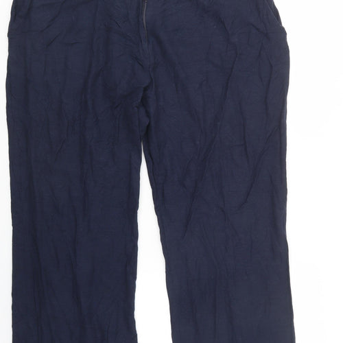 Joanna Hope Womens Blue  Viscose Trousers  Size 20 L28 in Regular Button