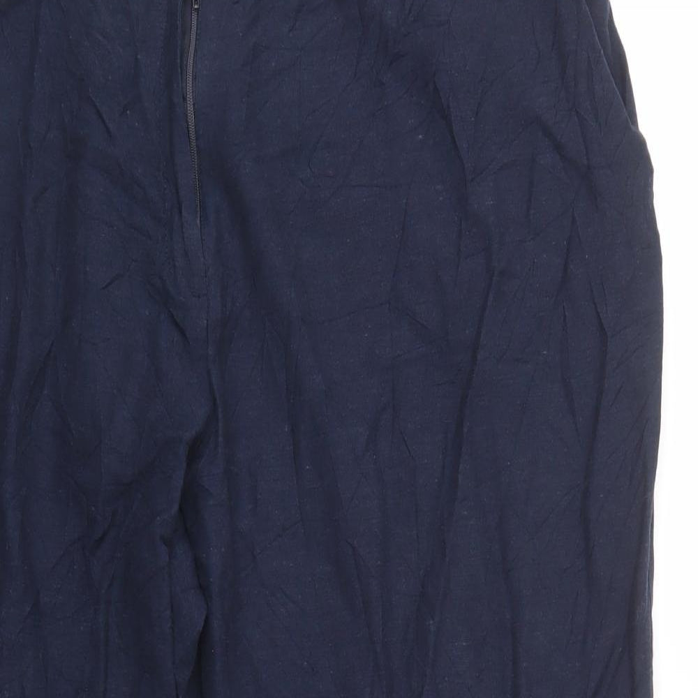 Joanna Hope Womens Blue  Viscose Trousers  Size 20 L28 in Regular Button