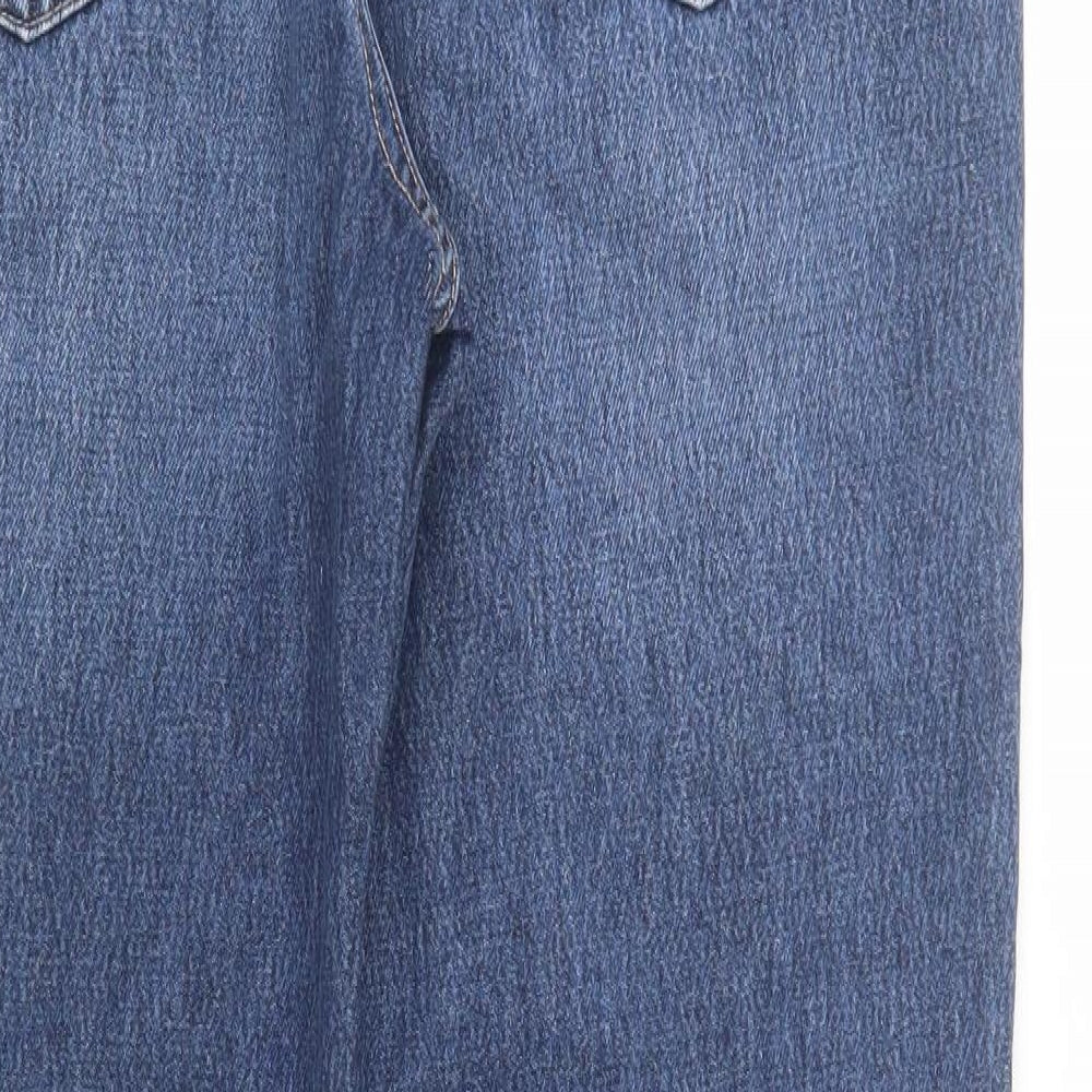NEXT Womens Blue  Cotton Straight Jeans Size 12 L32 in Regular Button