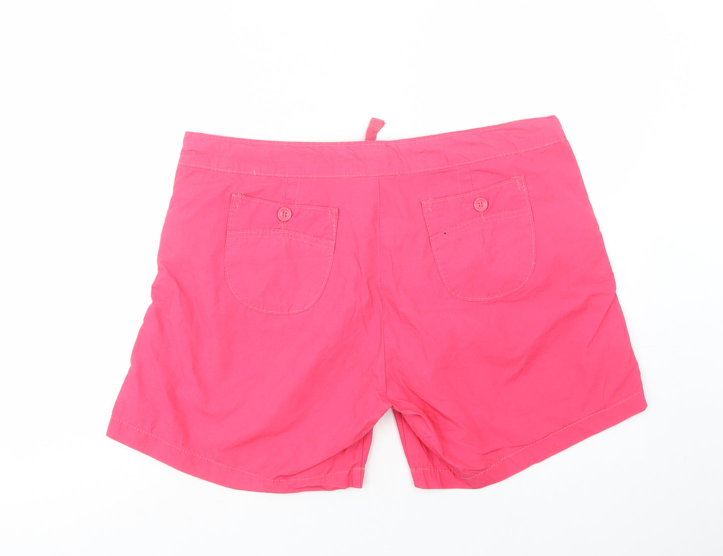 Preworn Womens Pink  Cotton Cargo Shorts Size 18 L6 in Regular Button