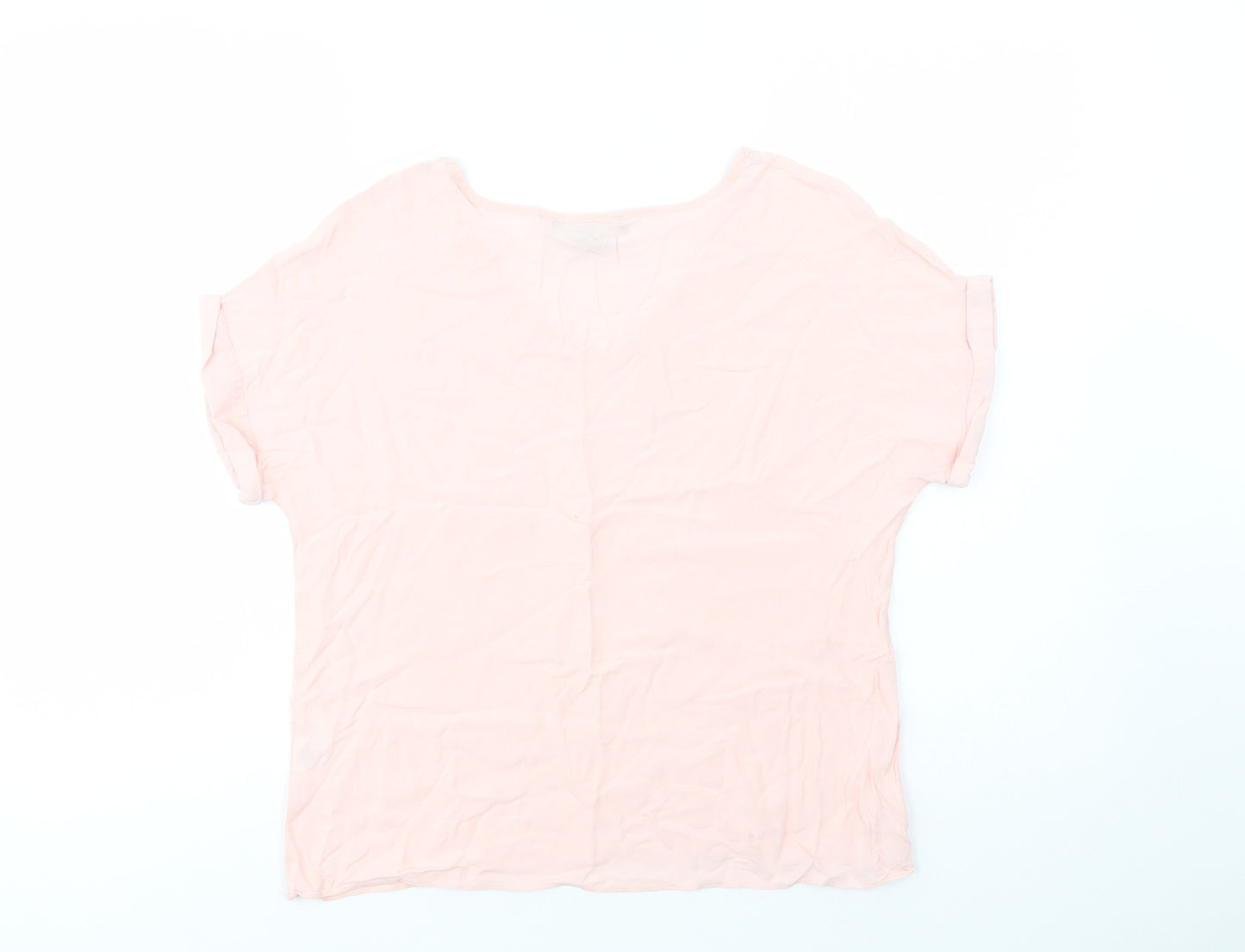 Atmosphere Womens Pink  Viscose Basic Blouse Size 10 Collared