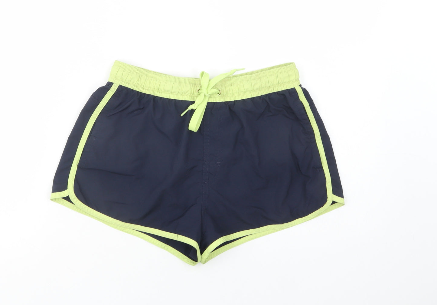 adidas Womens Blue  Polyacrylate Fibre Sweat Shorts Size S L3 in Regular Drawstring