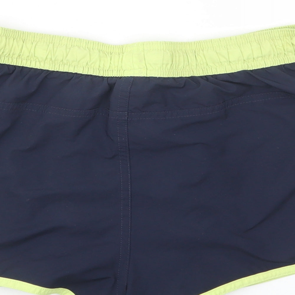 adidas Womens Blue  Polyacrylate Fibre Sweat Shorts Size S L3 in Regular Drawstring