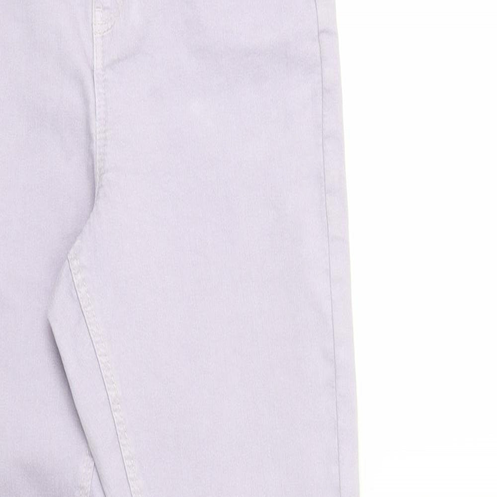 George Womens Purple  Cotton Skinny Jeans Size 12 L30 in Regular Button