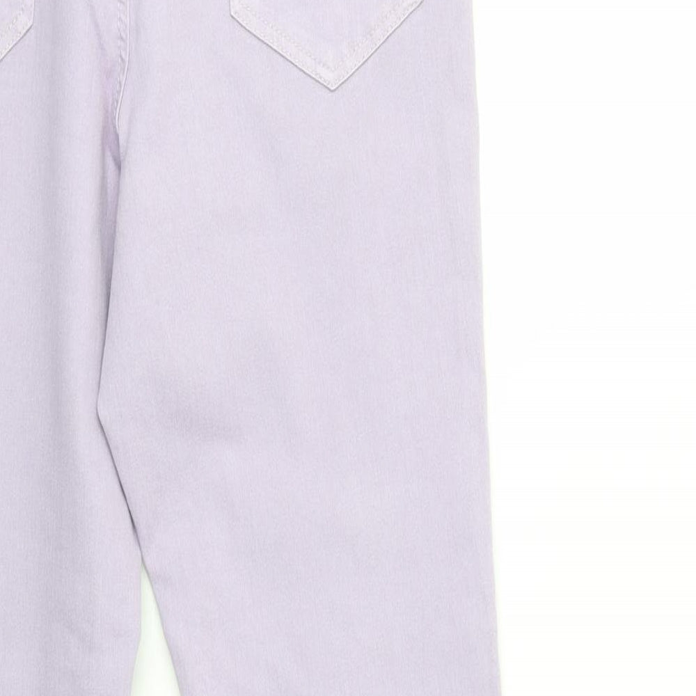 George Womens Purple  Cotton Skinny Jeans Size 12 L30 in Regular Button