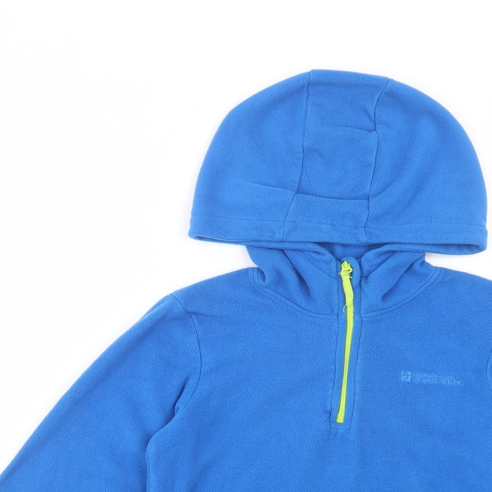 Mountain Warehouse Boys Blue  Polyester Pullover Hoodie Size 7-8 Years  Pullover