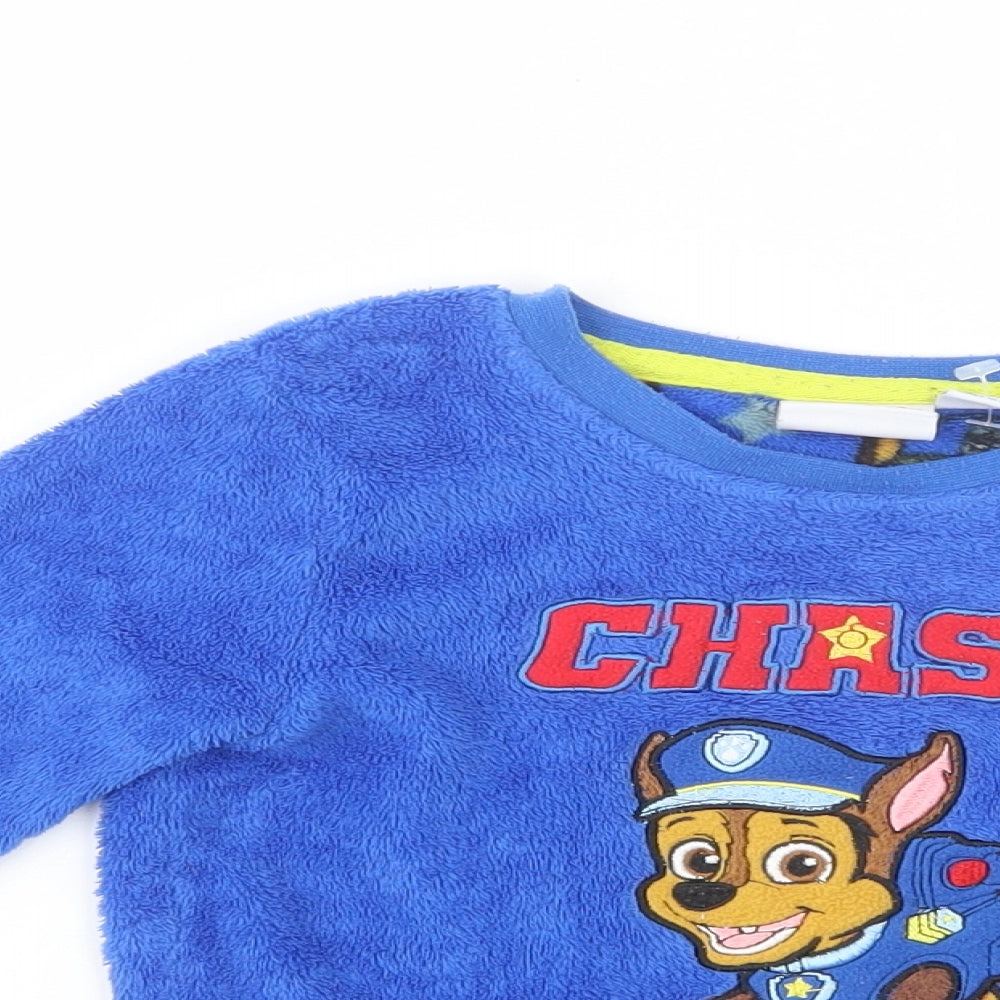 Primark Boys Blue  Polyester Pullover Sweatshirt Size 3-4 Years  Pullover - Paw Patrol Chase