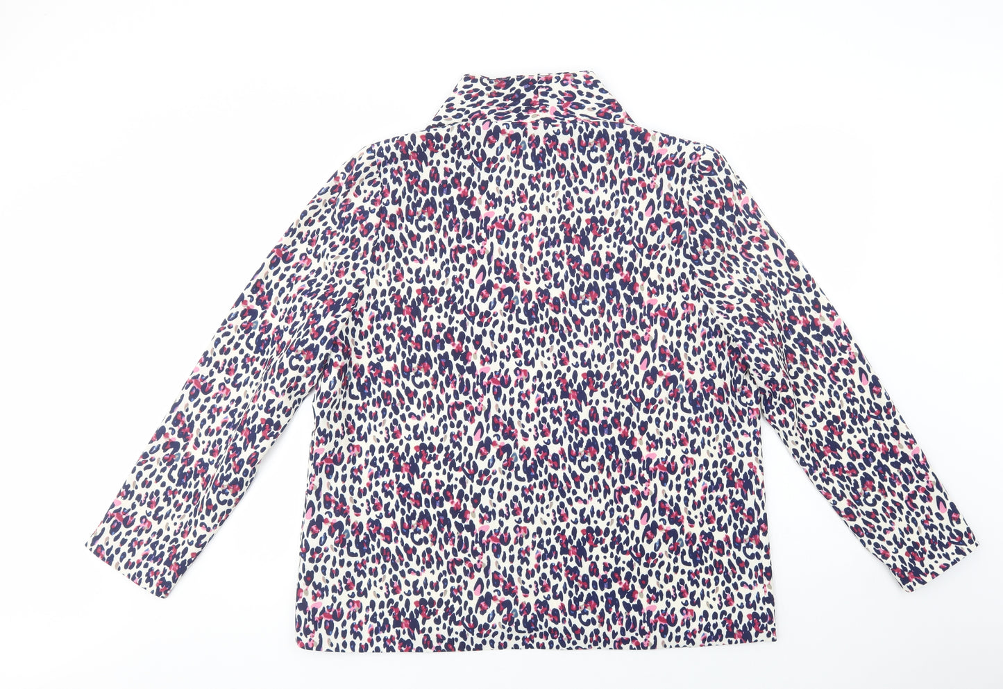 Papaya Womens White Animal Print  Jacket Blazer Size 18