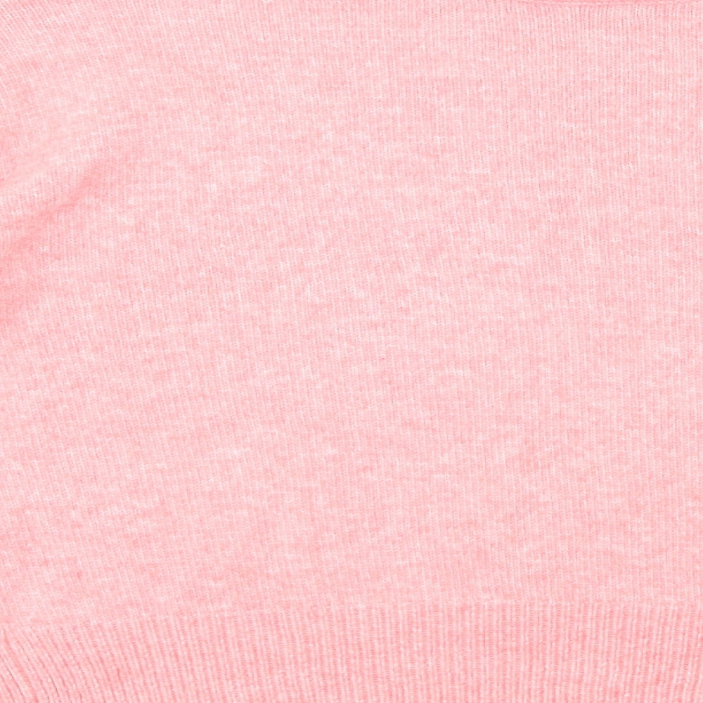 Marks and Spencer Womens Pink High Neck  Polyester Pullover Jumper Size M