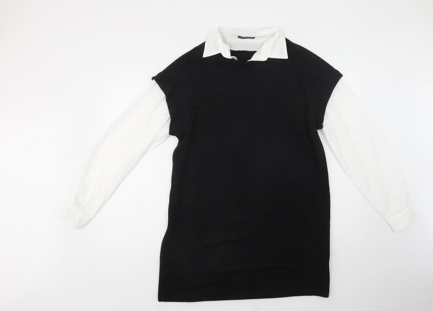 SheIn Womens Black  Polyester Jumper Dress  Size M  Collared Pullover