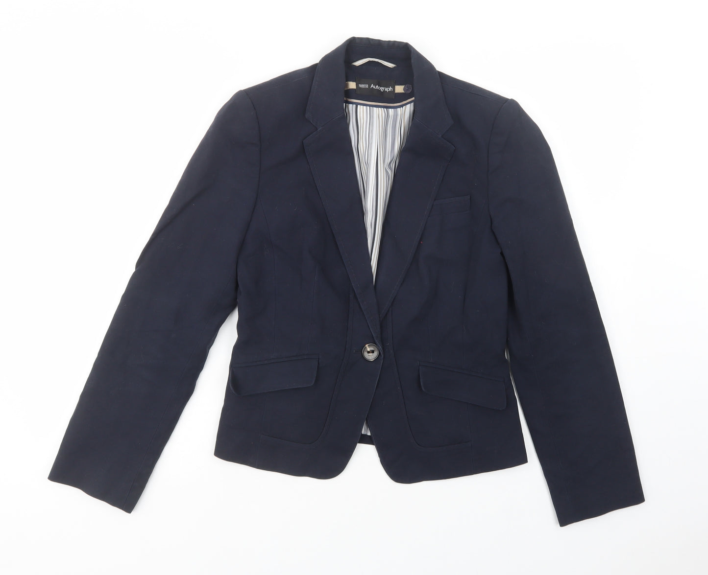Autograph Womens Blue   Jacket Blazer Size 10  Button