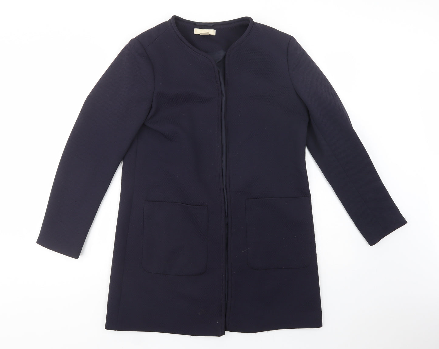 H&M Womens Blue   Overcoat Coat Size 12