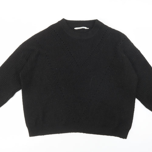 Primark Womens Beige Crew Neck  Acrylic Pullover Jumper Size M