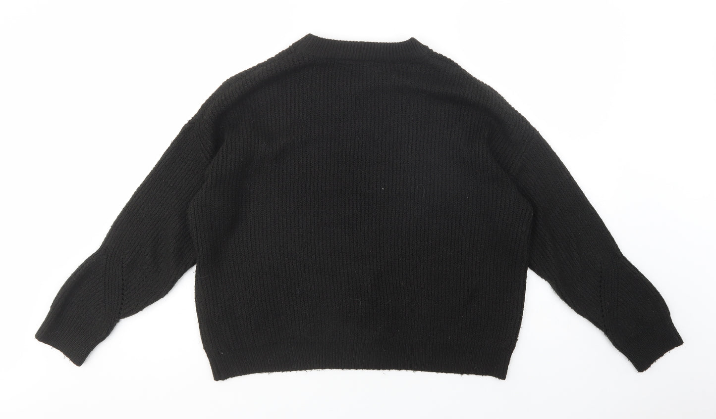 Primark Womens Beige Crew Neck  Acrylic Pullover Jumper Size M