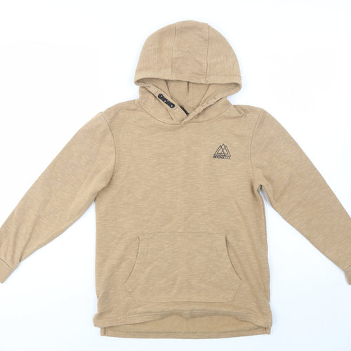 George Boys Beige  Cotton Pullover Hoodie Size 9-10 Years  Pullover