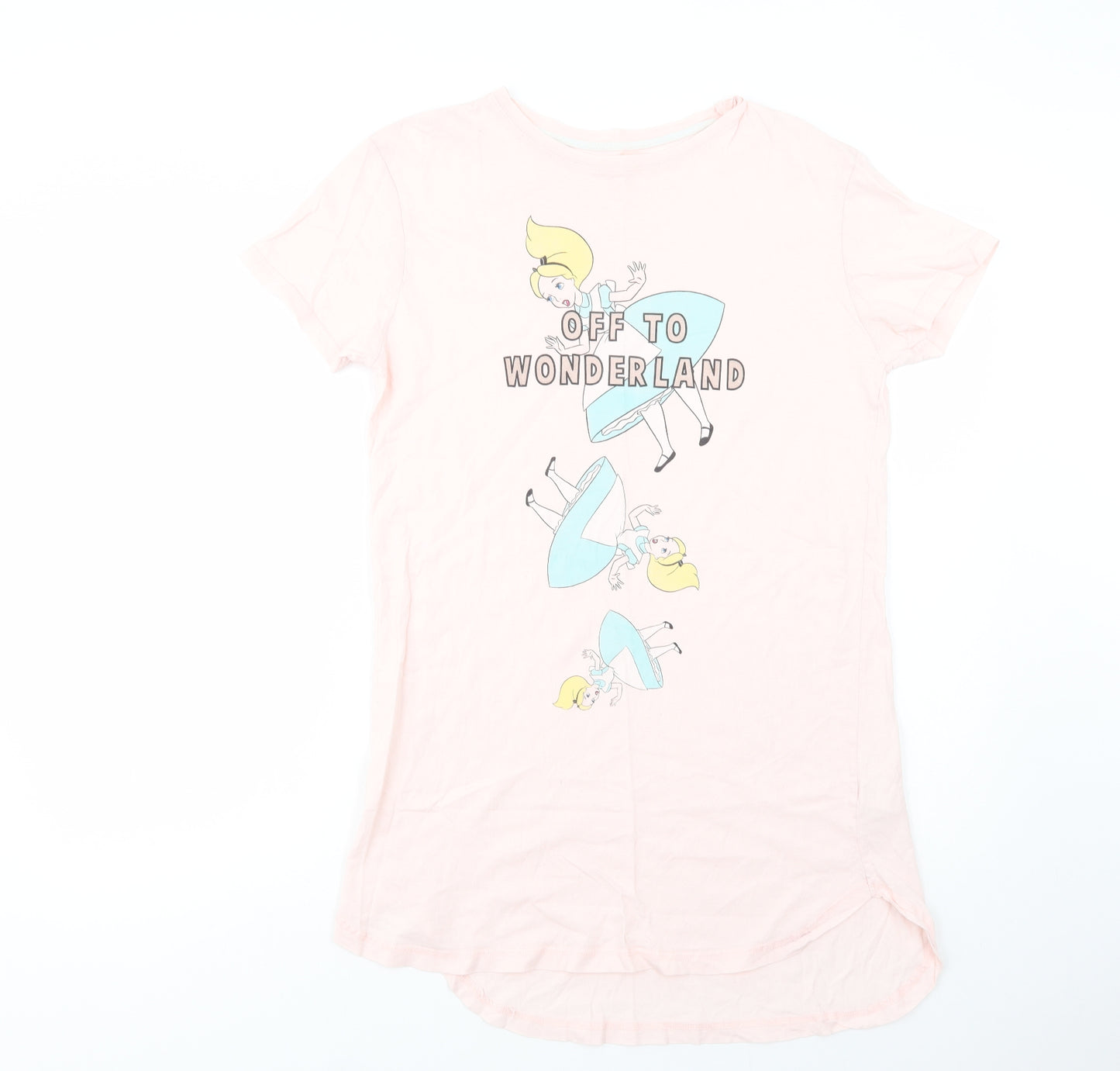 Primark Womens Pink  Cotton Chemise Dress Size M   - Alice In Wonderland