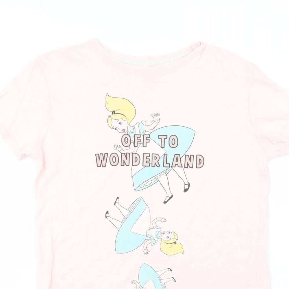 Primark Womens Pink  Cotton Chemise Dress Size M   - Alice In Wonderland