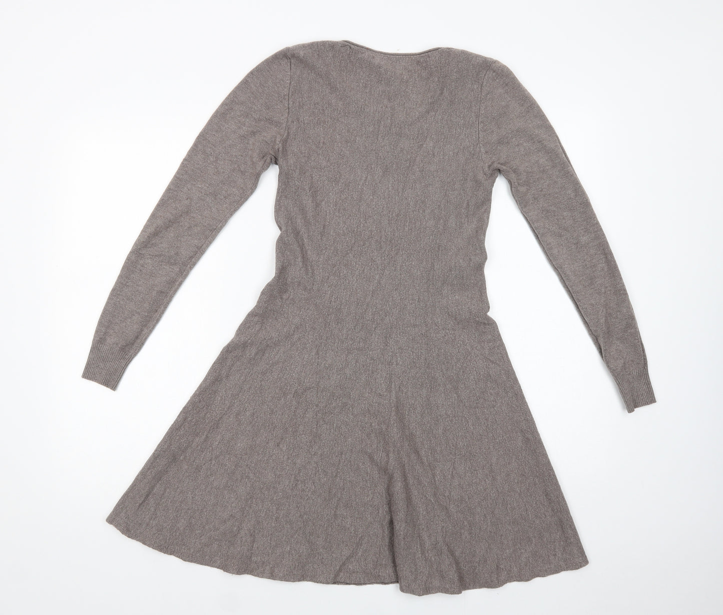 Intrama Womens Brown  Viscose Jumper Dress  Size M  Scoop Neck Pullover