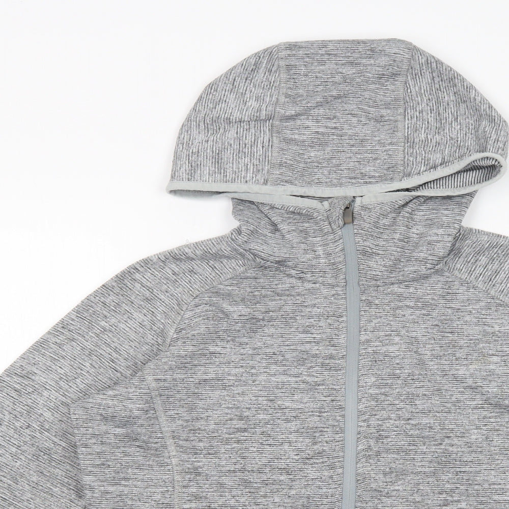 F&F Womens Grey  Polyester Full Zip Hoodie Size S  Zip