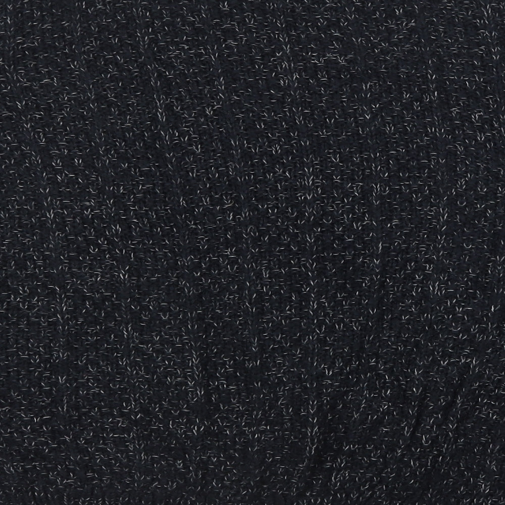 Papaya Womens Blue Crew Neck  Acrylic Pullover Jumper Size XL