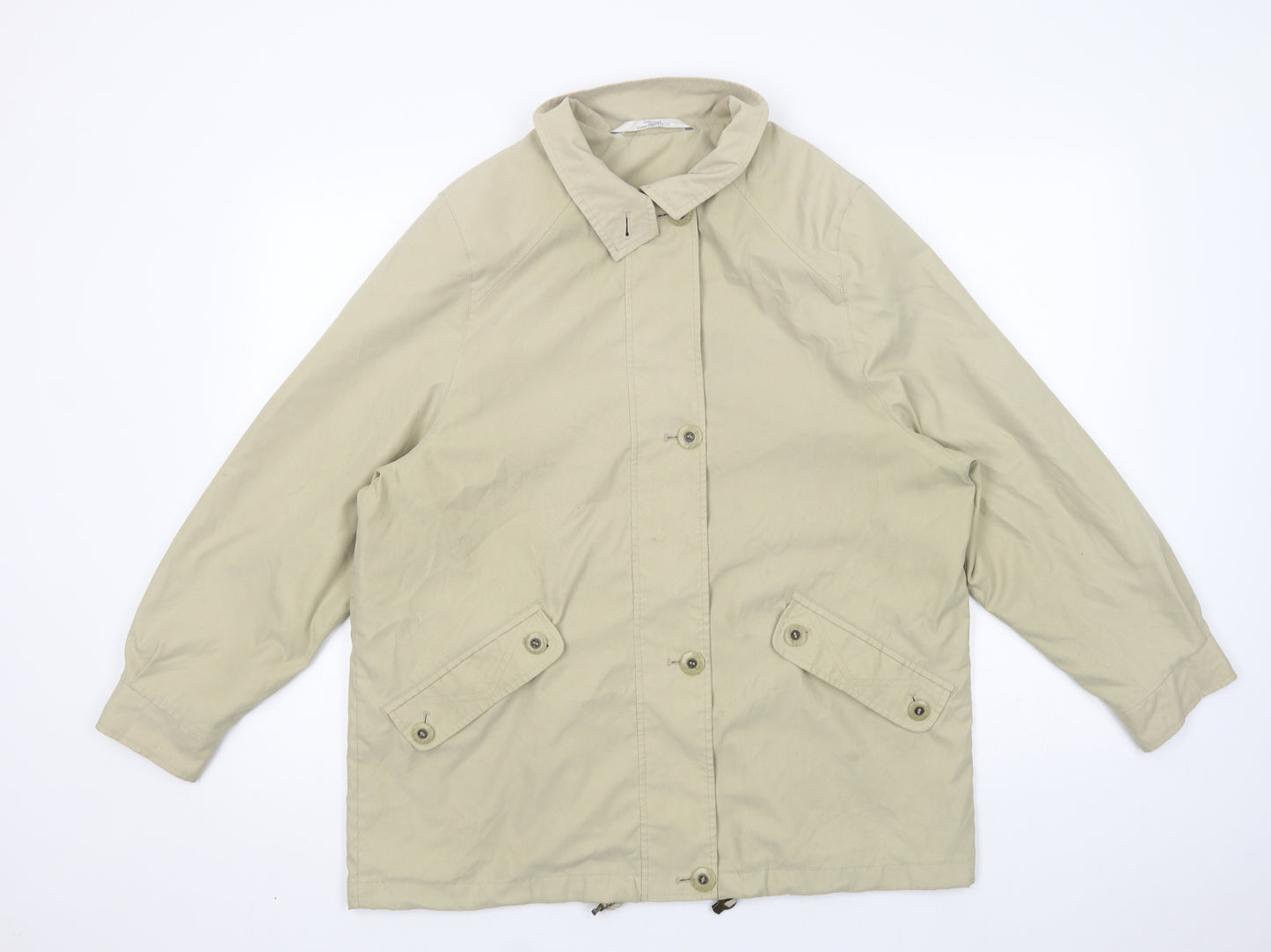 Marks and Spencer Womens Beige   Parka Jacket Size 12  Button