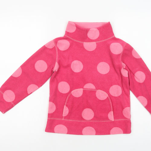 NEXT Girls Pink Polka Dot Polyester Pullover Sweatshirt Size 10-11 Years  Pullover