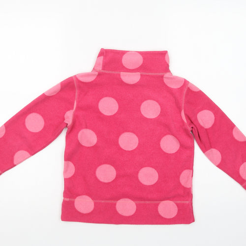 NEXT Girls Pink Polka Dot Polyester Pullover Sweatshirt Size 10-11 Years  Pullover