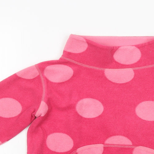 NEXT Girls Pink Polka Dot Polyester Pullover Sweatshirt Size 10-11 Years  Pullover