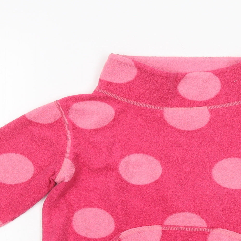 NEXT Girls Pink Polka Dot Polyester Pullover Sweatshirt Size 10-11 Years  Pullover
